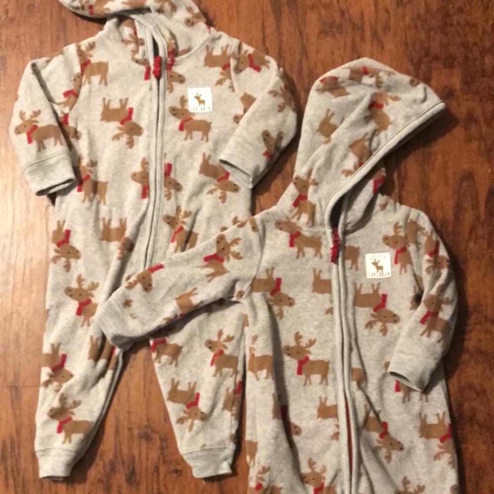 Fleece hoodie pajamas